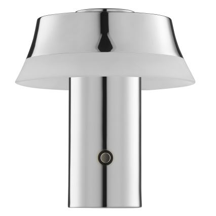 Brilliant - Lampada da tavolo ricaricabile a LED dimmerabile con controllo a sfioramento KINICH LED/2,5W/5V 2700K 2600 mAh cromo lucido