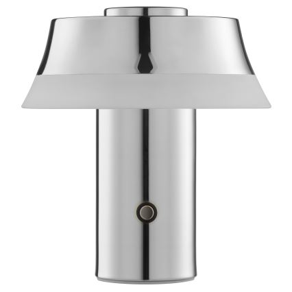 Brilliant - Lampada da tavolo ricaricabile a LED dimmerabile con controllo a sfioramento KINICH LED/2,5W/5V 2700K 2600 mAh cromo lucido