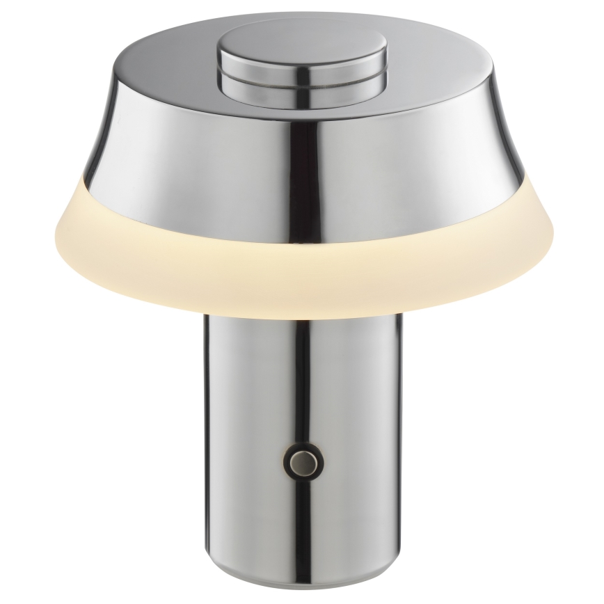 Brilliant - Lampada da tavolo ricaricabile a LED dimmerabile con controllo a sfioramento KINICH LED/2,5W/5V 2700K 2600 mAh cromo lucido