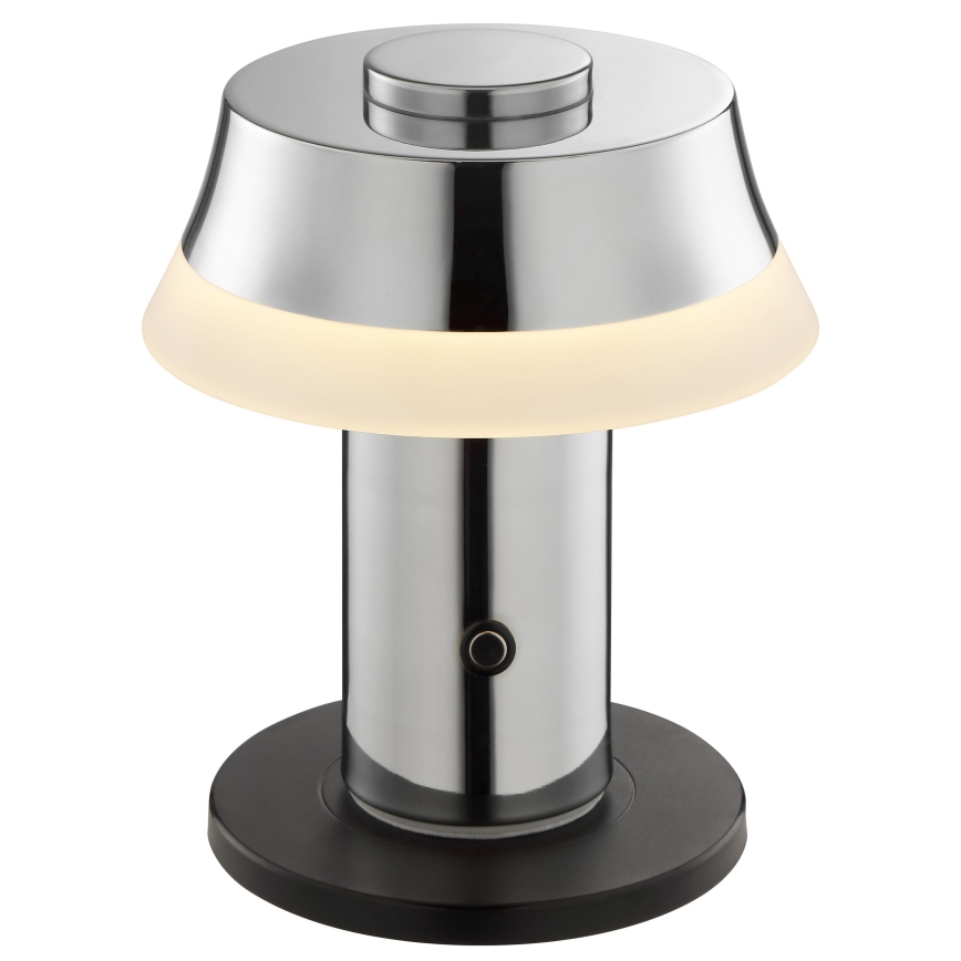 Brilliant - Lampada da tavolo ricaricabile a LED dimmerabile con controllo a sfioramento KINICH LED/2,5W/5V 2700K 2600 mAh cromo lucido