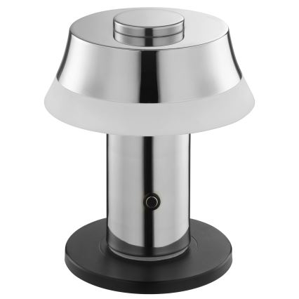 Brilliant - Lampada da tavolo ricaricabile a LED dimmerabile con controllo a sfioramento KINICH LED/2,5W/5V 2700K 2600 mAh cromo lucido