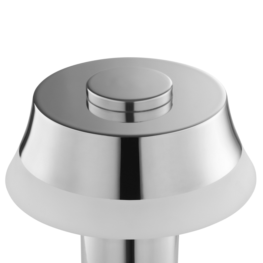 Brilliant - Lampada da tavolo ricaricabile a LED dimmerabile con controllo a sfioramento KINICH LED/2,5W/5V 2700K 2600 mAh cromo lucido