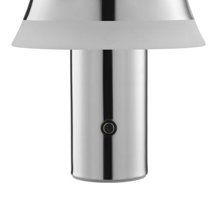 Brilliant - Lampada da tavolo ricaricabile a LED dimmerabile con controllo a sfioramento KINICH LED/2,5W/5V 2700K 2600 mAh cromo lucido
