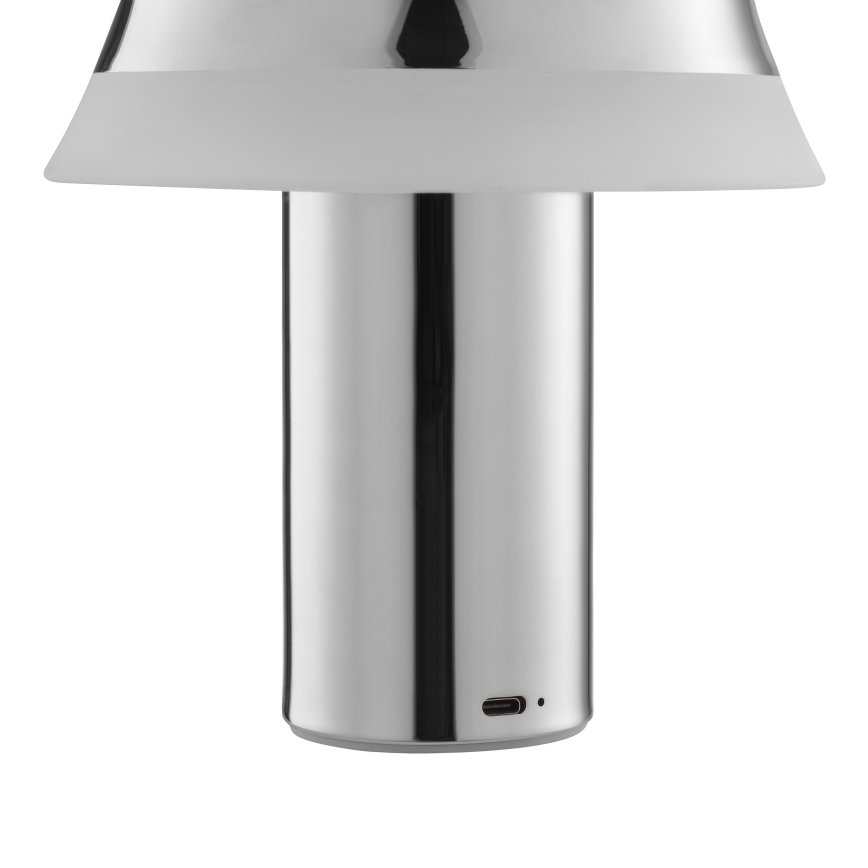 Brilliant - Lampada da tavolo ricaricabile a LED dimmerabile con controllo a sfioramento KINICH LED/2,5W/5V 2700K 2600 mAh cromo lucido