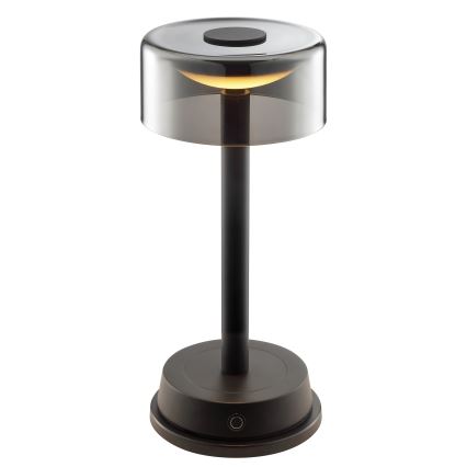 Brilliant - Lampada da tavolo ricaricabile a LED dimmerabile a sfioramento per esterni RAZOR LED/2,5W/5V 2700K 2600 mAh IP44 nera