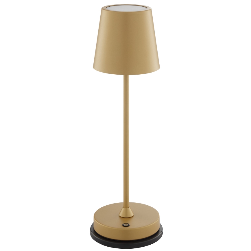 Brilliant - Lampada da tavolo LED dimmerabile ricaricabile a sfioramento per esterni ELORA LED/2,5W/5V 2700K 2600 mAh IP44 dorata