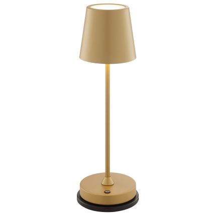Brilliant - Lampada da tavolo LED dimmerabile ricaricabile a sfioramento per esterni ELORA LED/2,5W/5V 2700K 2600 mAh IP44 dorata