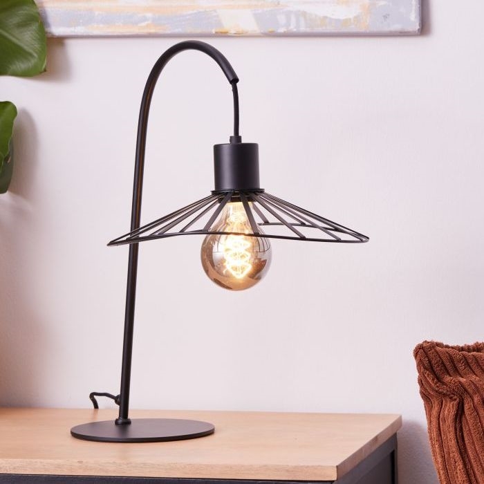 Brilliant - Lampada da tavolo LEIKA 1xE27/52W/230V nero