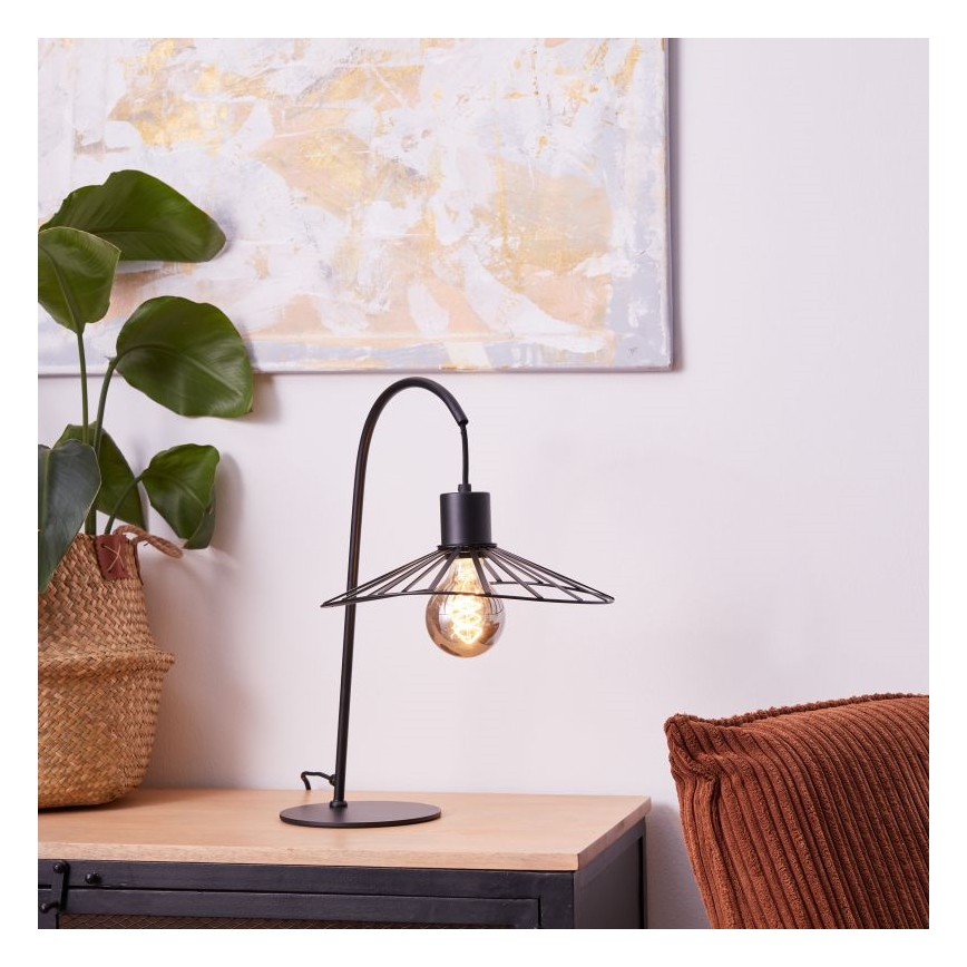 Brilliant - Lampada da tavolo LEIKA 1xE27/52W/230V nero