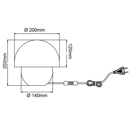 Brilliant - Lampada da tavolo NALAM 1xE14/40W/230V grigio/cenere - FSC certificato