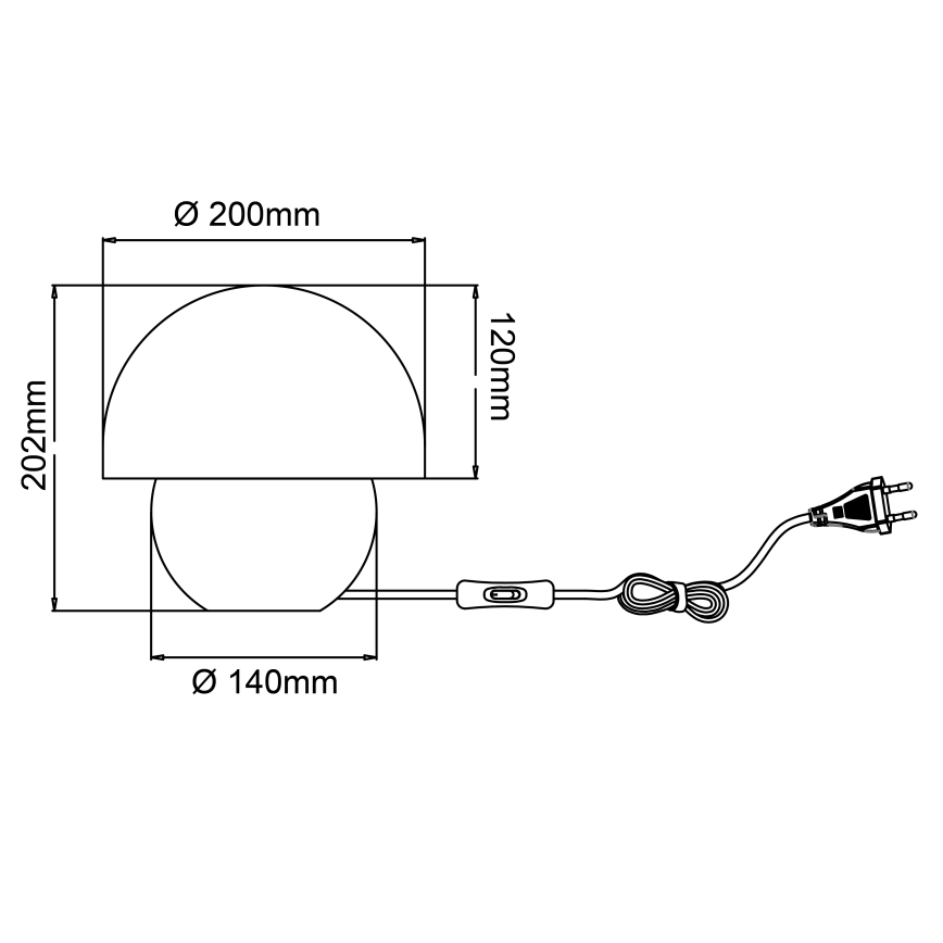 Brilliant - Lampada da tavolo NALAM 1xE14/40W/230V grigio/cenere - FSC certificato