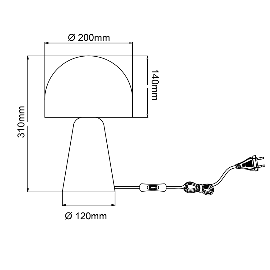 Brilliant - Lampada da tavolo NALAM 1xE14/40W/230V nero/cenere - FSC certificato