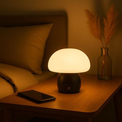 Brilliant - Lampada da tavolo LED dimmerabile ricaricabile a sfioramento DUPIS LED/2W/5V 2700K 1800 mAh nero