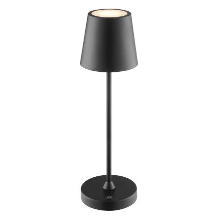 Brilliant - Lampada da tavolo da esterno LED ricaricabile dimmerabile a sfioramento ELORA LED/2,5W/5V 2700K 2600 mAh IP44 nera
