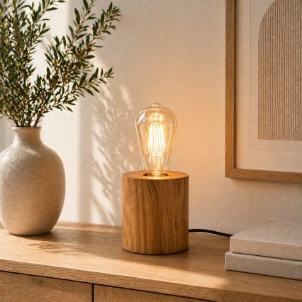 Brilliant - Lampada da tavolo WOODRA 1xE27/20W/230V pino