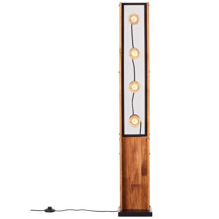 Brilliant - Lampada da terra CALANDRA 4xE27/42W/230V in pino