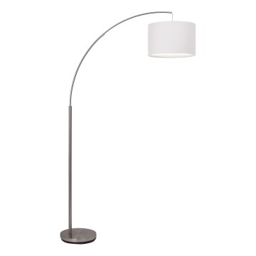 Brilliant - Lampada da terra CLARIE 1xE27/60W/230V cromo opaco/bianco
