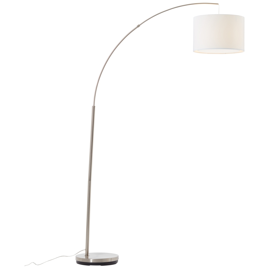 Brilliant - Lampada da terra CLARIE 1xE27/60W/230V cromo opaco/bianco