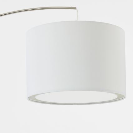Brilliant - Lampada da terra CLARIE 1xE27/60W/230V cromo opaco/bianco
