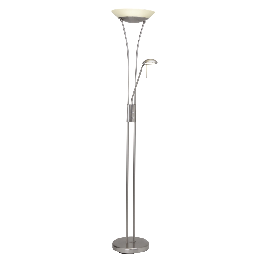 Brilliant - Lampada da terra dimmerabile a LED FINN 2xLED/13W/230V cromo satinato