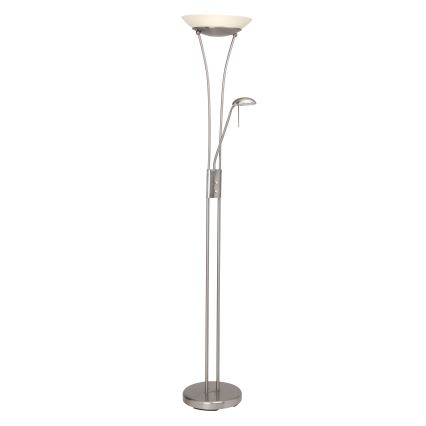Brilliant - Lampada da terra dimmerabile a LED FINN 2xLED/13W/230V cromo satinato