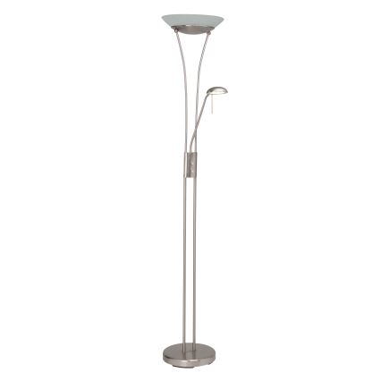 Brilliant - Lampada da terra dimmerabile a LED FINN 2xLED/13W/230V cromo satinato