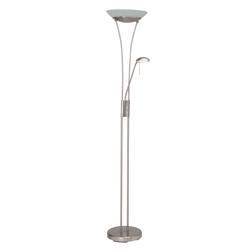 Brilliant - Lampada da terra dimmerabile a LED FINN 2xLED/13W/230V cromo satinato