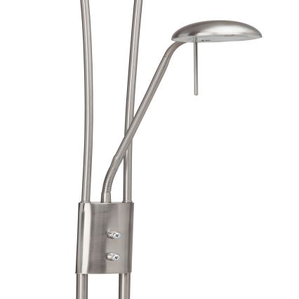 Brilliant - Lampada da terra dimmerabile a LED FINN 2xLED/13W/230V cromo satinato