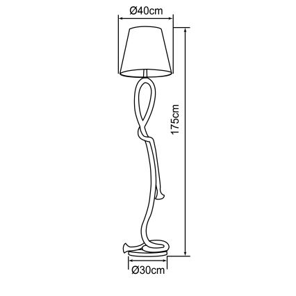 Brilliant - Lampada da terra SAILOR 1xE27/40W/230V beige/crema