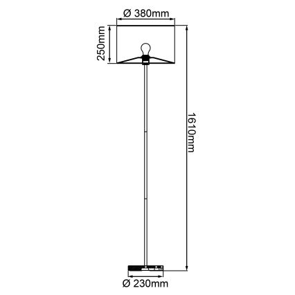 Brilliant - Lampada da terra WIMEA 1xE27/52W/230V nera/beige