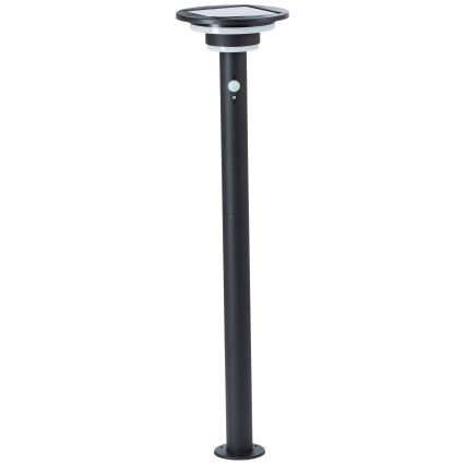 Brilliant - Lampada solare LED con sensore GARVINA LED/3W/3,7V 85 cm IP44 nero