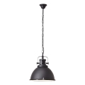 Brilliant - Lampadario a catena JESPER GLAS 1xE27/60W/230V nero