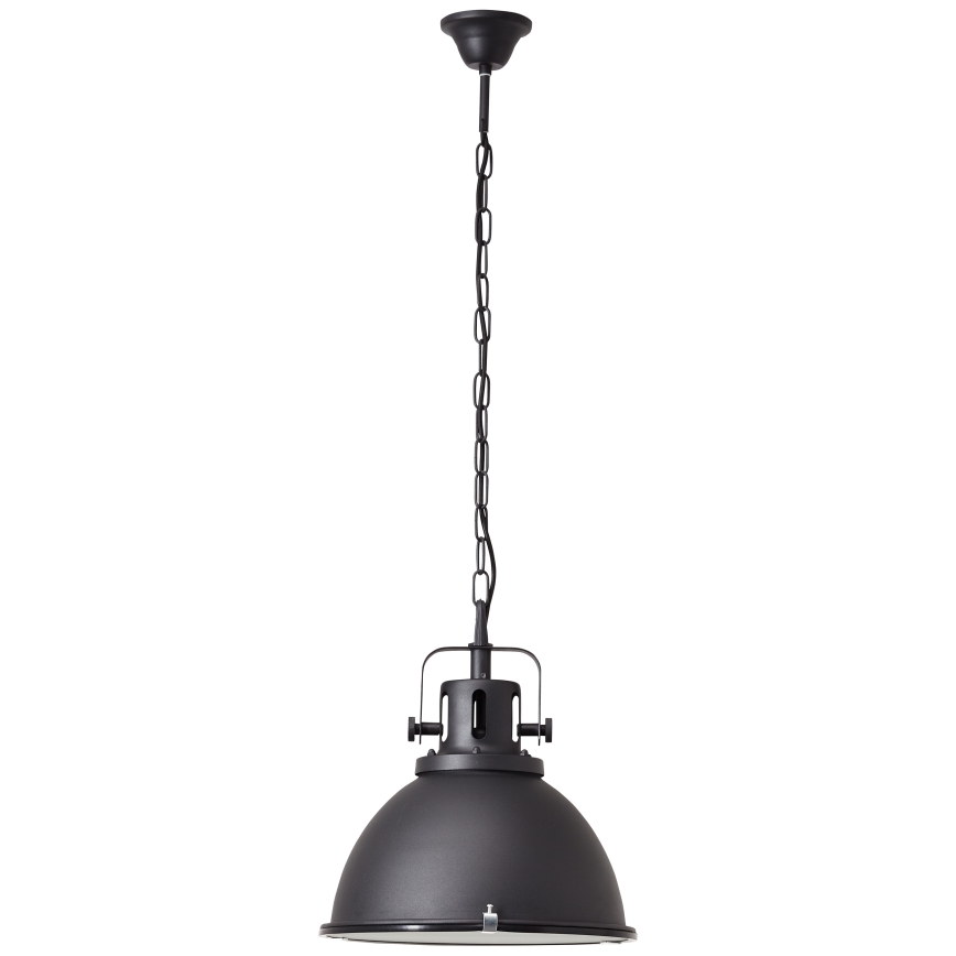 Brilliant - Lampadario a catena JESPER GLAS 1xE27/60W/230V nero