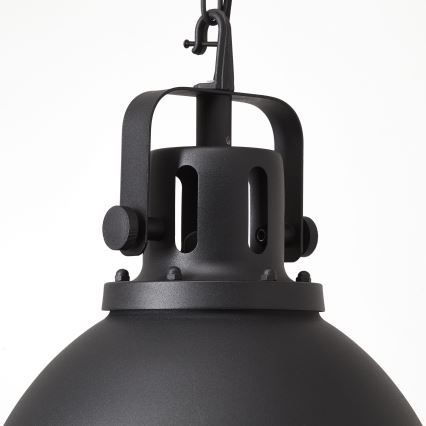 Brilliant - Lampadario a catena JESPER GLAS 1xE27/60W/230V nero