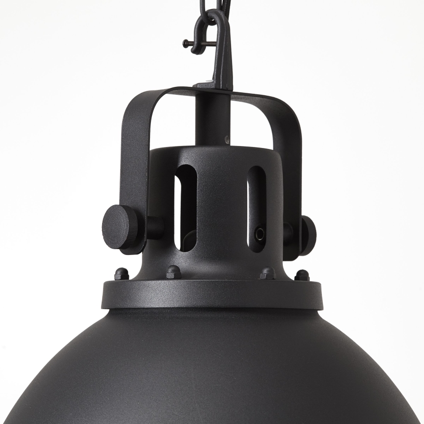 Brilliant - Lampadario a catena JESPER GLAS 1xE27/60W/230V nero