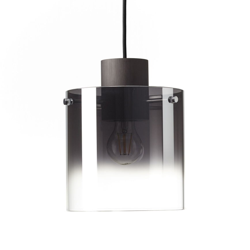 Brilliant - Lampadario a cavo BETH 3xE27/60W/230V nero/fumé
