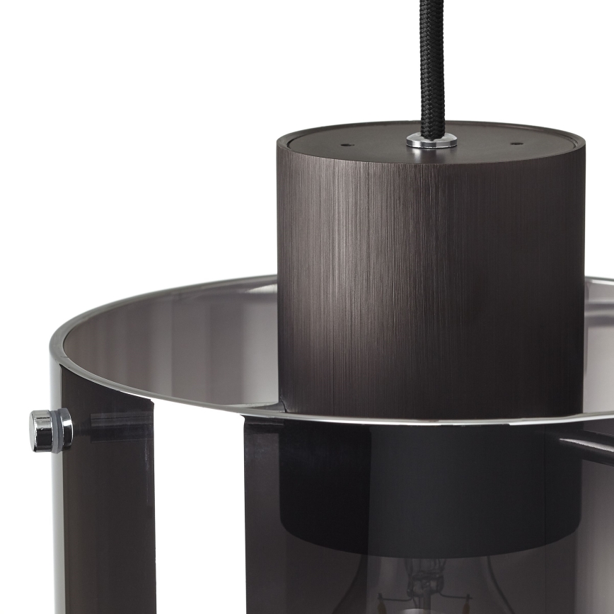Brilliant - Lampadario a cavo BETH 3xE27/60W/230V nero/fumé