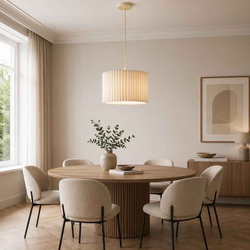 Brilliant - Lampadario a cavo VELIN 1xE27/20W/230V Ø 35 cm crema