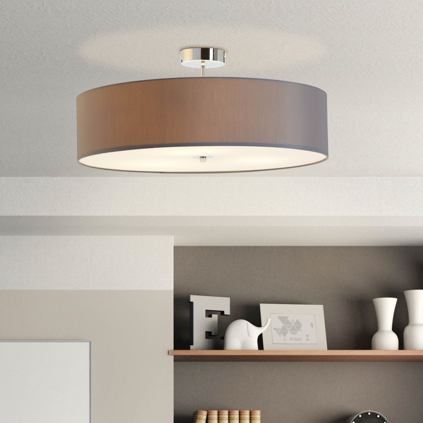 Brilliant - Lampadario a plafone ANDRIA 3xE27/60W/230V diametro 60 cm antracite