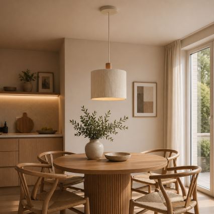 Brilliant - Lampadario a sospensione con cavo ARLO 1xE27/20W/230V Ø 35 cm crema