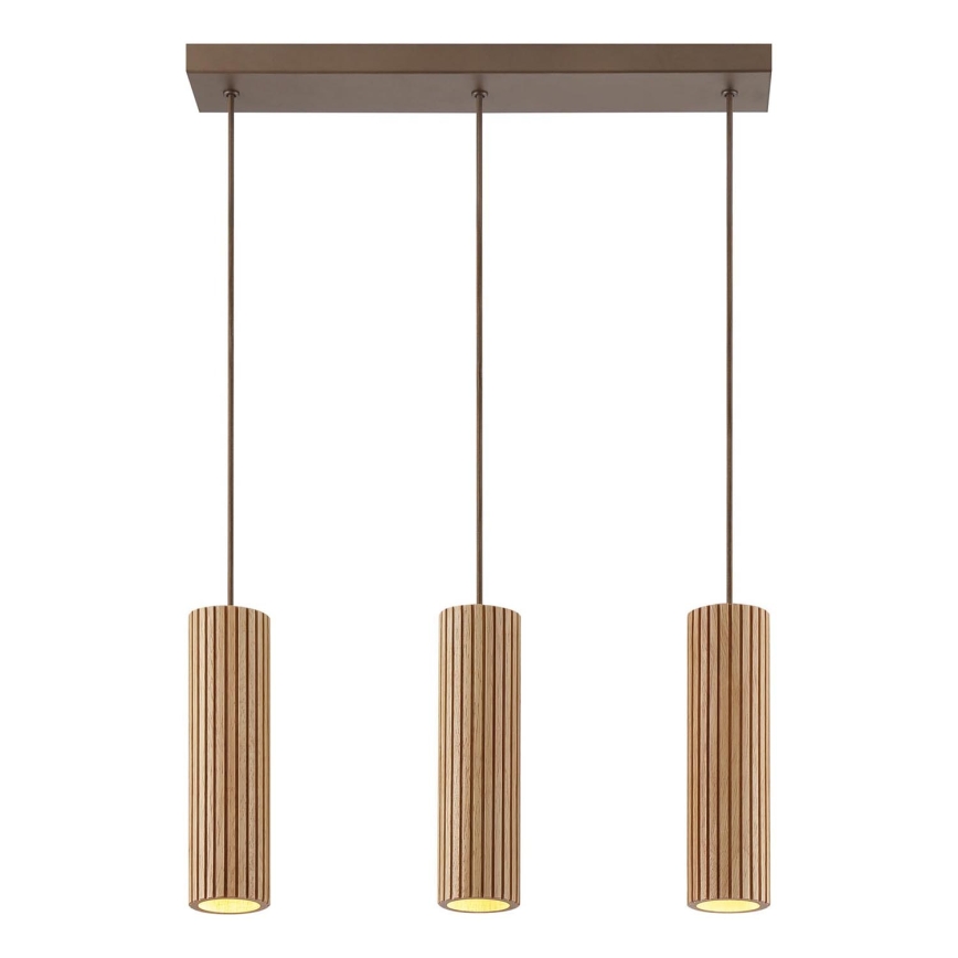 Brilliant - Lampadario a sospensione con cavo LAKEWOOD 3xGU10/10W/230V marrone