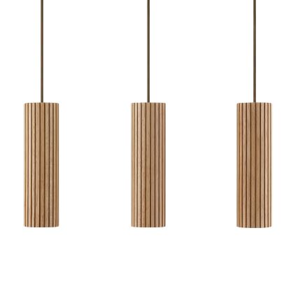 Brilliant - Lampadario a sospensione con cavo LAKEWOOD 3xGU10/10W/230V marrone