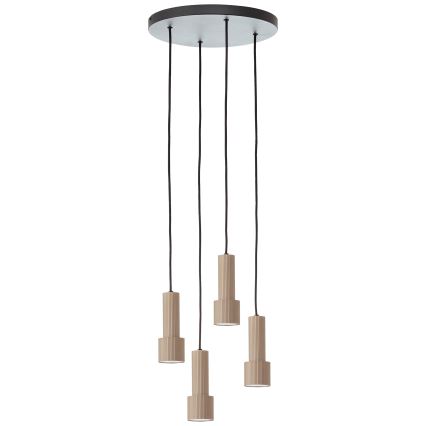 Brilliant - Lampadario a sospensione con filo CADIZ 4xGU10/10W/230V diametro 35 cm bronzo