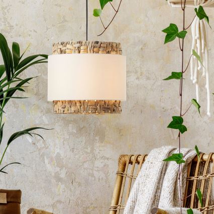 Brilliant - Lampadario a sospensione con filo WATERLILLY 1xE27/60W/230V diametro 35 cm color crema