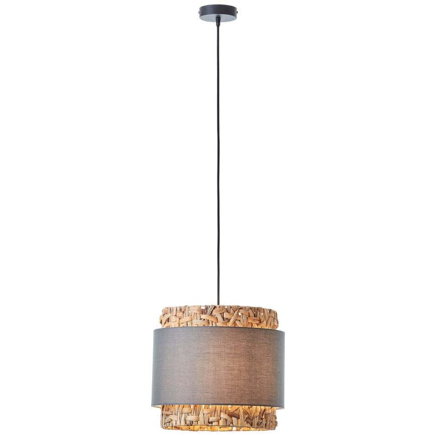 Brilliant - Lampadario a sospensione con filo WATERLILLY 1xE27/60W/230V diametro 35 cm grigio