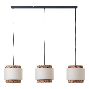Brilliant - Lampadario a sospensione con filo WATERLILLY 3xE27/60W/230V color crema