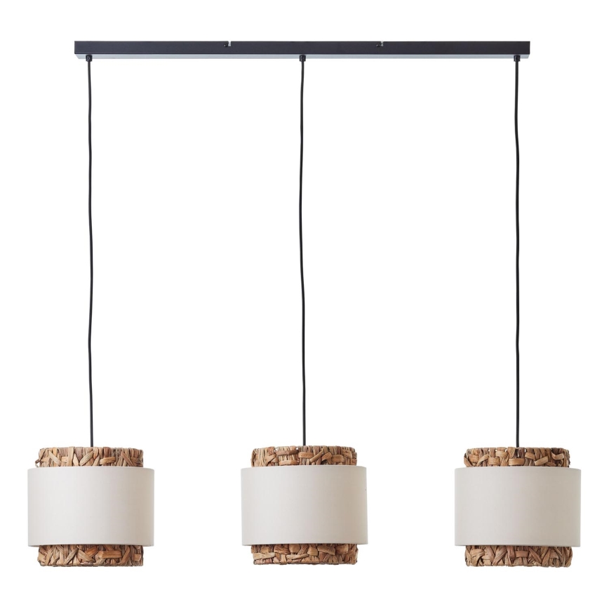 Brilliant - Lampadario a sospensione con filo WATERLILLY 3xE27/60W/230V color crema