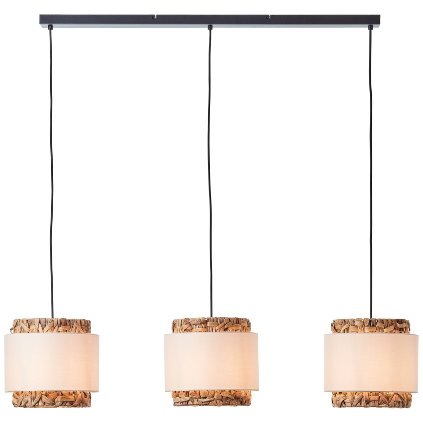 Brilliant - Lampadario a sospensione con filo WATERLILLY 3xE27/60W/230V color crema