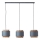 Brilliant - Lampadario a sospensione con filo WATERLILLY 3xE27/60W/230V grigio