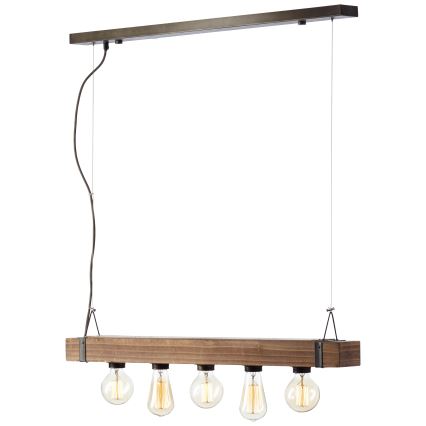 Brilliant - Lampadario a sospensione con filo WOODHILL 5xE27/30W/230V